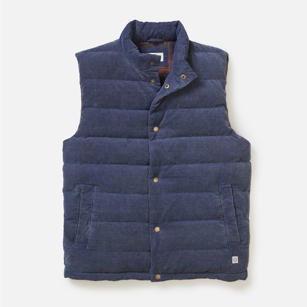 Palisades Cord Puffer Vest - Navy